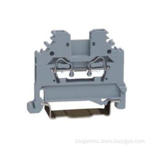Gray 600V 15A SP225 2 Way Conductor Through Spring Cage Ter